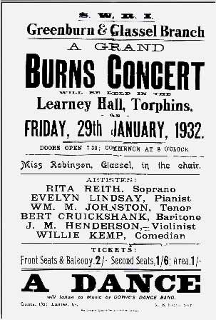 Burns concert poster