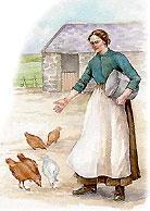 "Kitchie Deems" - kitchen dames or girls - were employed at feeing fairs to cook, clean and tend to the chickens. Their working day would start at 5 a.m. and sometimes didn't finish until late into the evening"Kitchie Deems" - kitchen dames or girls - were employed at feeing fairs to cook, clean and tend to the chickens. Their working day would start at 5 a.m. and sometimes didn't finish until late into the evening.